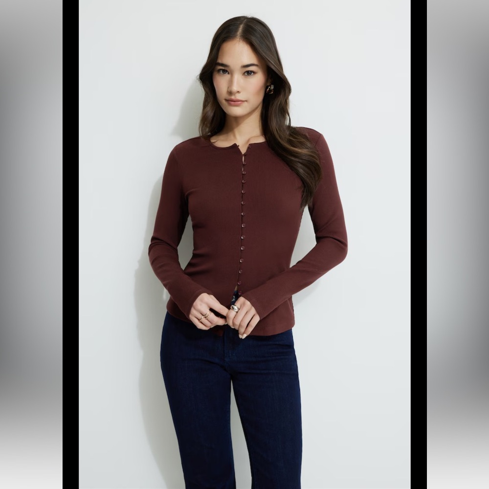 Dynamite Renae Ribbed Flyaway Cardigan